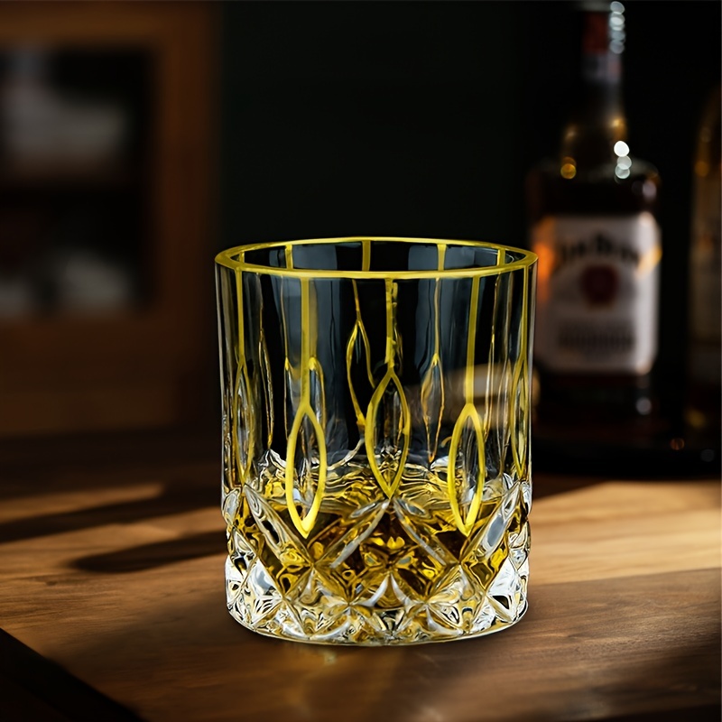 Whisky Beer And Wine - Copa de whisky línea dorada, copas