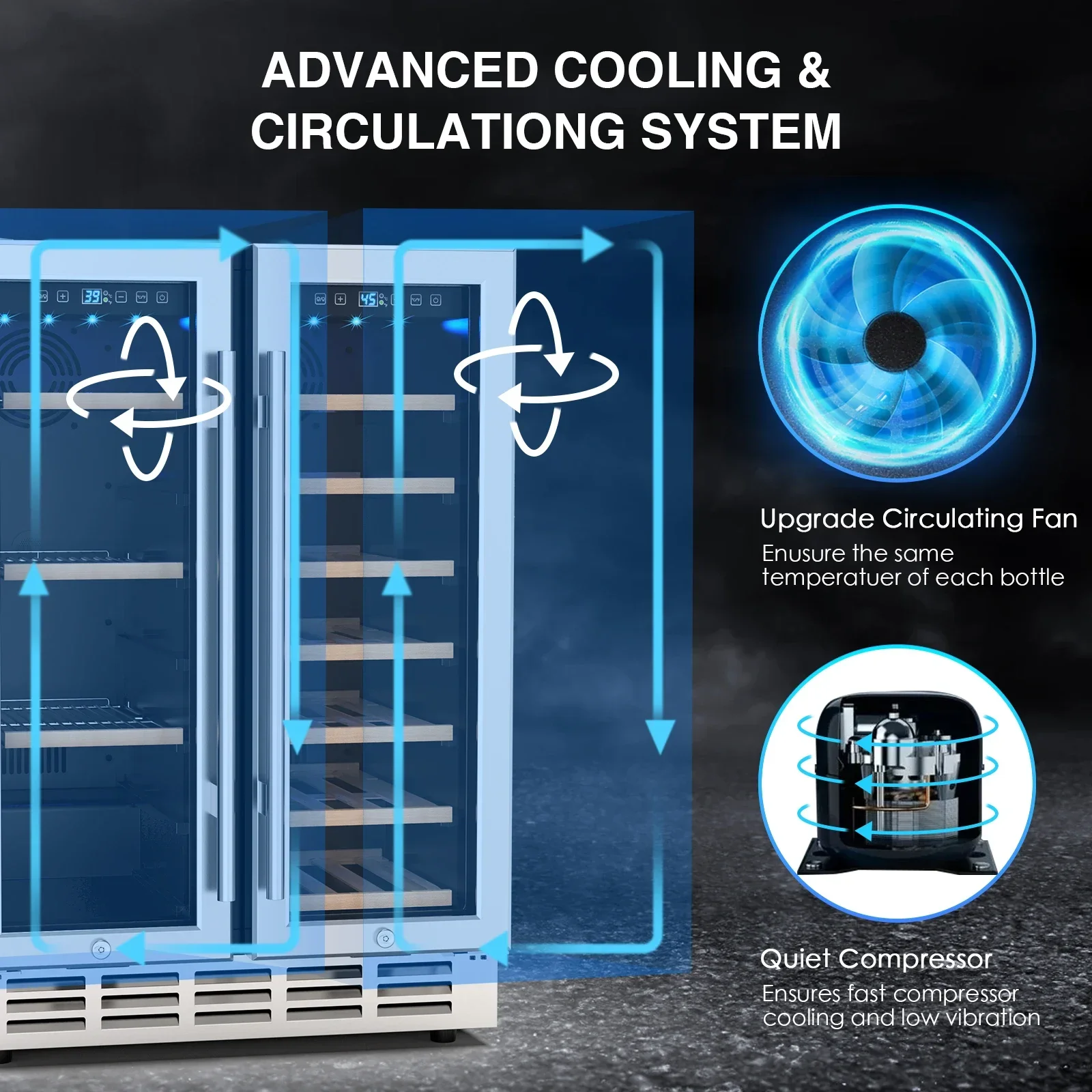 Refrigerador de vino y bebidas - Wine Beer Dual Zone reseña y precio